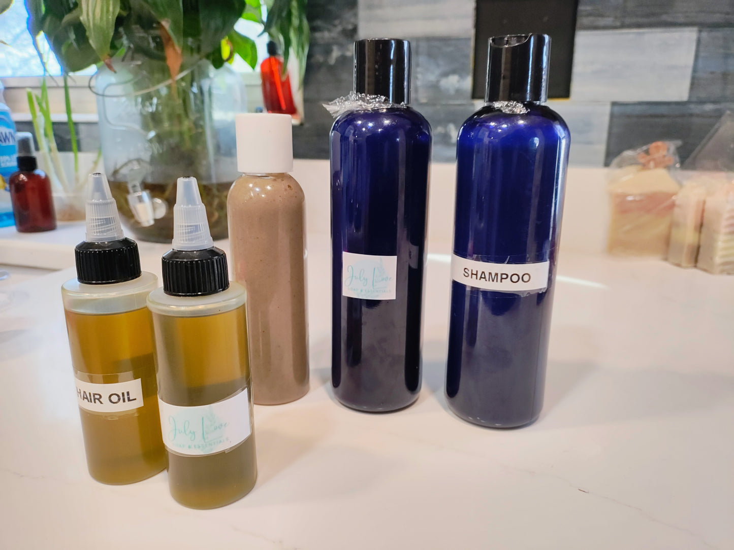 Shampoo and hair oil